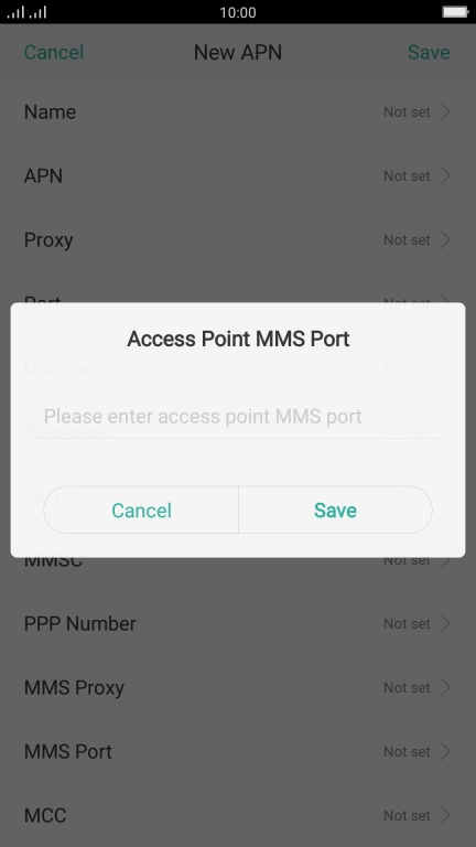 Key in 8080 and press Save.