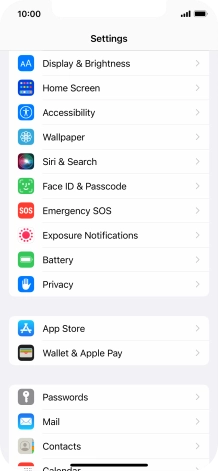Press Face ID & Passcode.