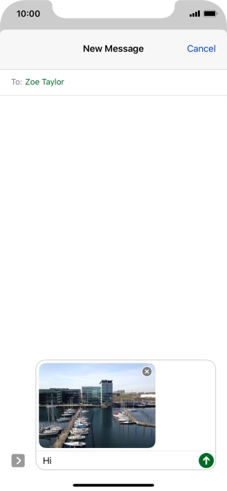 Press the send icon.