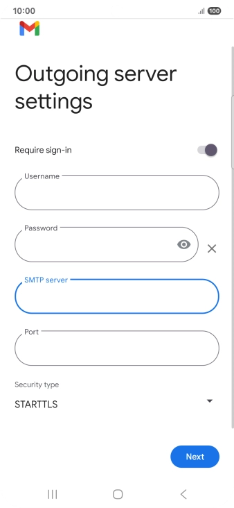 Press the field below 