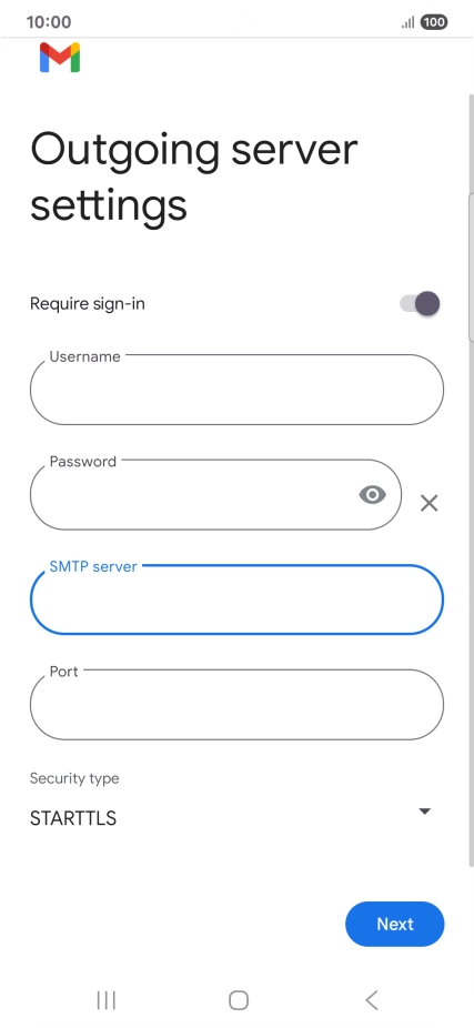 Press the field below 