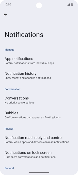 Press App notifications.