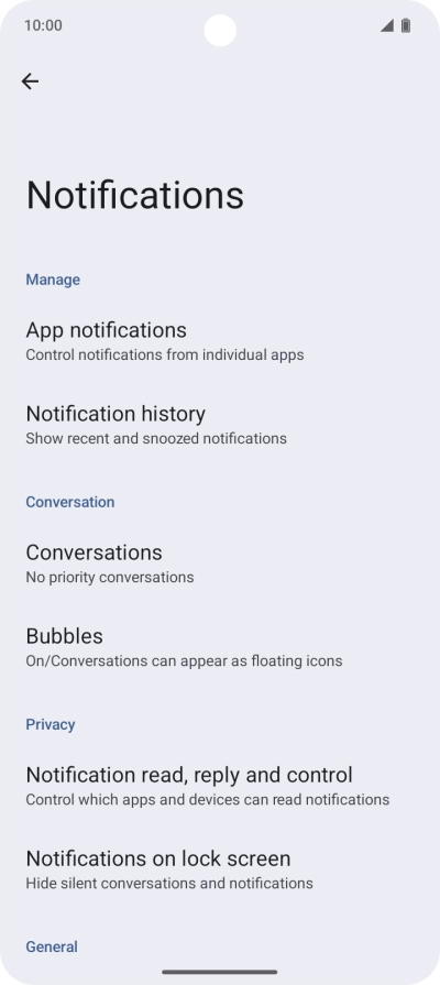 Press App notifications.