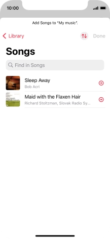 Go to the required category and press the required audio file.