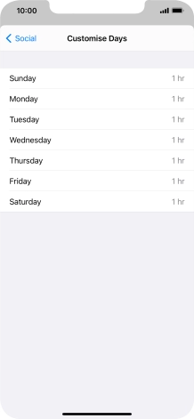 Press the required days.