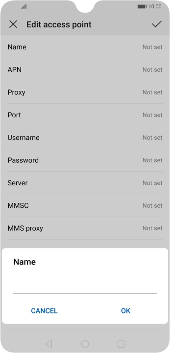 Key in Vodafone MMS and press OK.