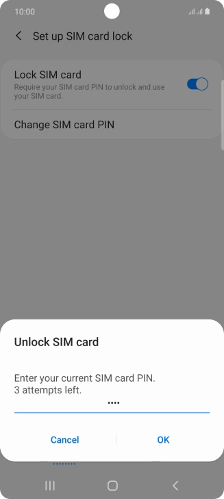 Key in your PIN and press OK.