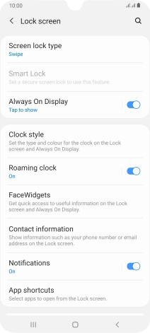 Press Screen lock type.
