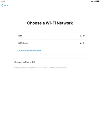 Press the required Wi-Fi network.