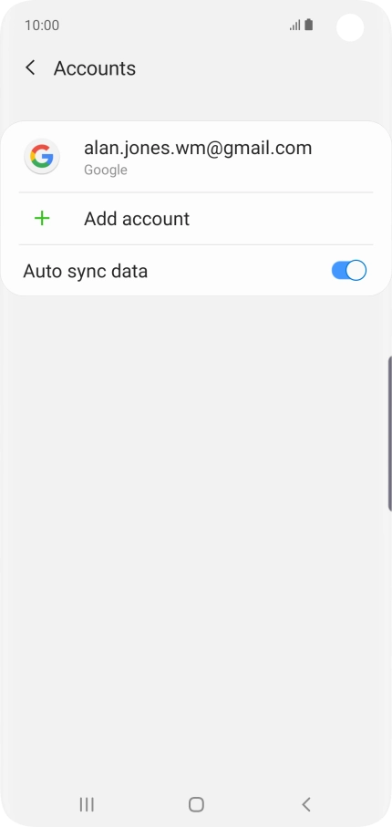 Press the required account.