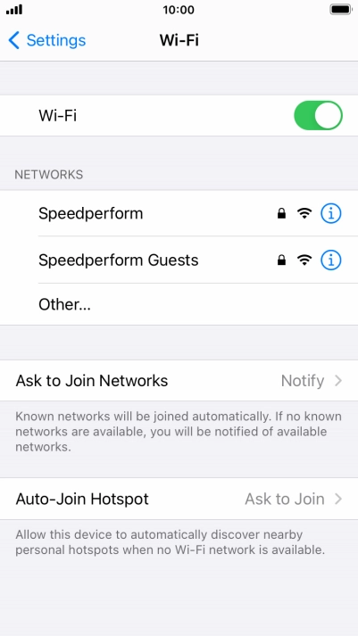 Press the required Wi-Fi network and key in the password for the Wi-Fi network.