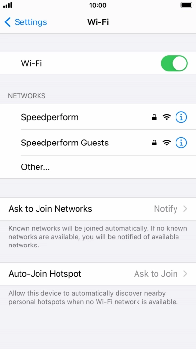 Press the required Wi-Fi network and key in the password for the Wi-Fi network.