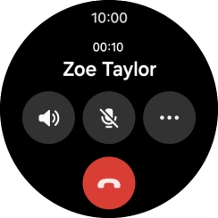 Press the end call icon.