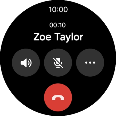 Press the end call icon.