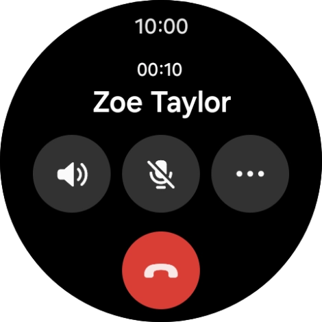 Press the end call icon.