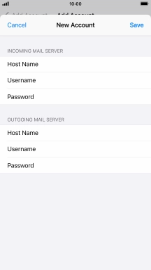 Press Save. Your email account has now been set up. To select more settings for incoming and outgoing server, proceed with the following steps.