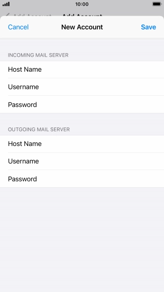 Press Save. Your email account has now been set up. To select more settings for incoming and outgoing server, proceed with the following steps.