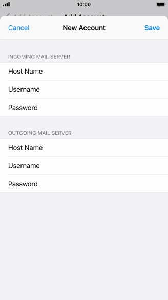Press Save. Your email account has now been set up. To select more settings for incoming and outgoing server, proceed with the following steps.
