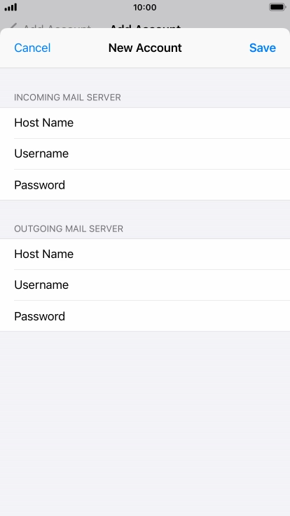 Press Save. Your email account has now been set up. To select more settings for incoming and outgoing server, proceed with the following steps.