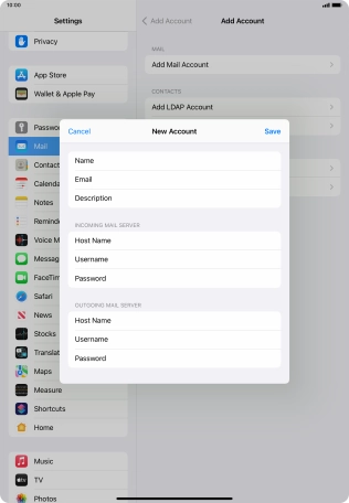 Press Save. Your email account has now been set up. To select more settings for incoming and outgoing server, proceed with the following steps.