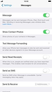 Press the indicator next to 