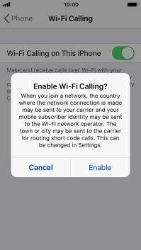 If you turn on the function, press Enable.