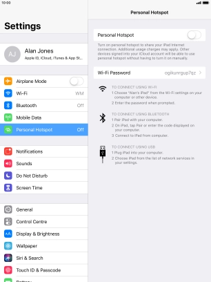 Press the indicator next to 