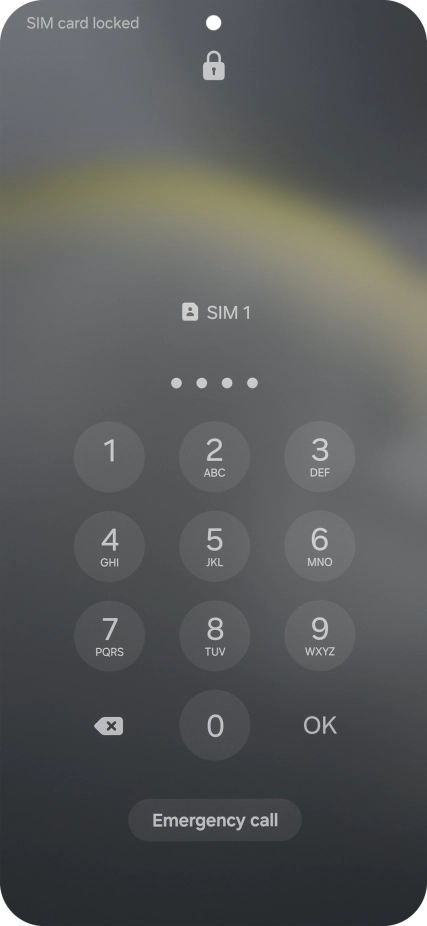 If your SIM is locked, key in your PIN and press OK.