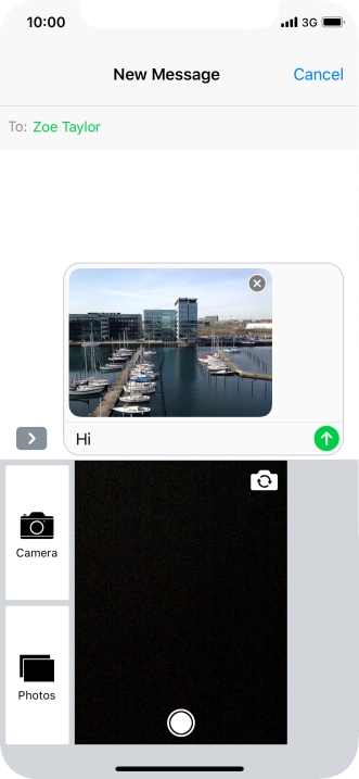 Press the send icon.