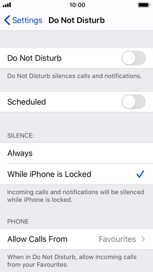 Press the indicator next to 