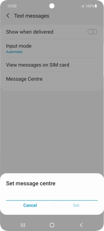 Key in +61415011501 and press Set.