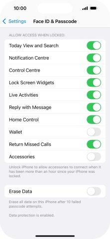 Press the indicator next to 