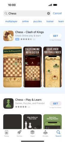 Press the required app.