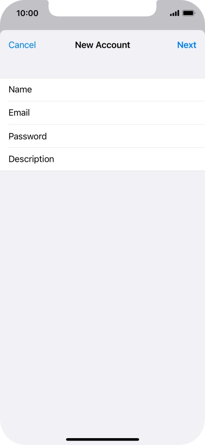 Press Description and key in the required name.