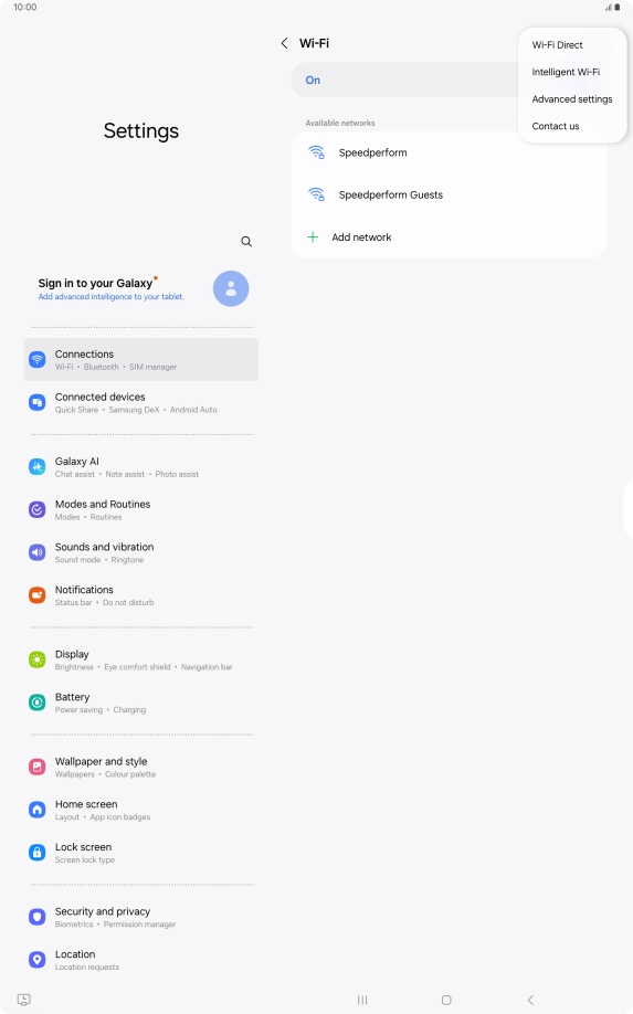 Press Intelligent Wi-Fi.