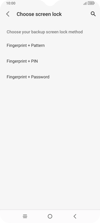 Press the required phone lock code.