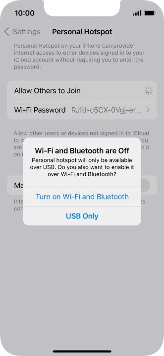 If Wi-Fi is turned off, press Turn on Wi-Fi and Bluetooth.