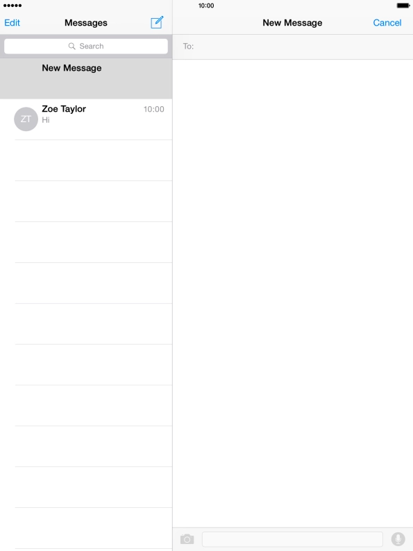 Press To and key in the first letters of the recipient's name.