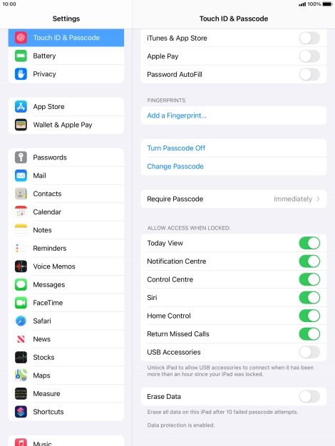 Press the indicator next to 
