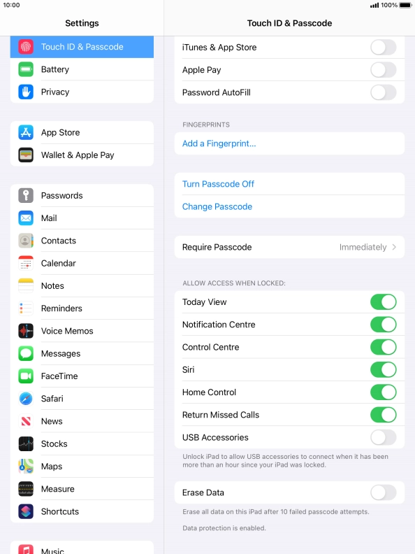 Press the indicator next to 
