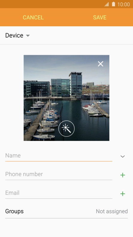 Press Name and key in the required name.