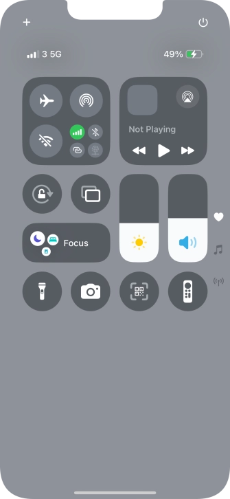 Press the flight mode icon to turn the function on or off.