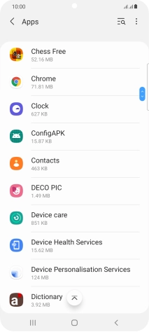 Press the required app.