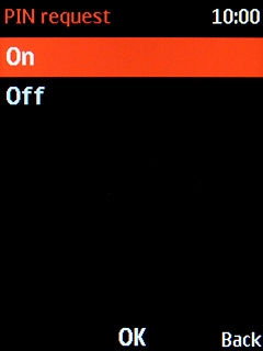 Select Off to turn off the function.