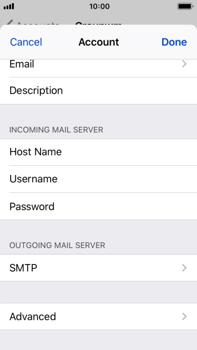 Press SMTP.