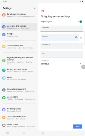Press the field below 