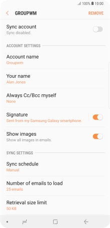 Press the indicator next to 