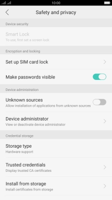 Press Set up SIM card lock.