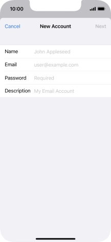 Press Name and key in the required sender name.