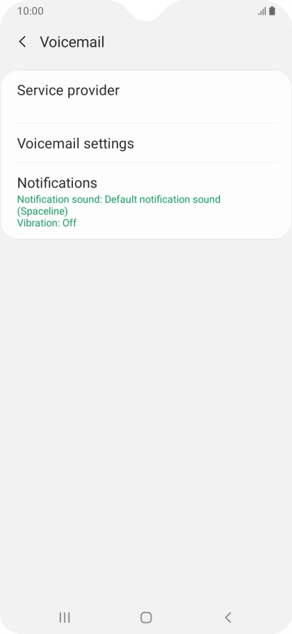 Press Voicemail settings.